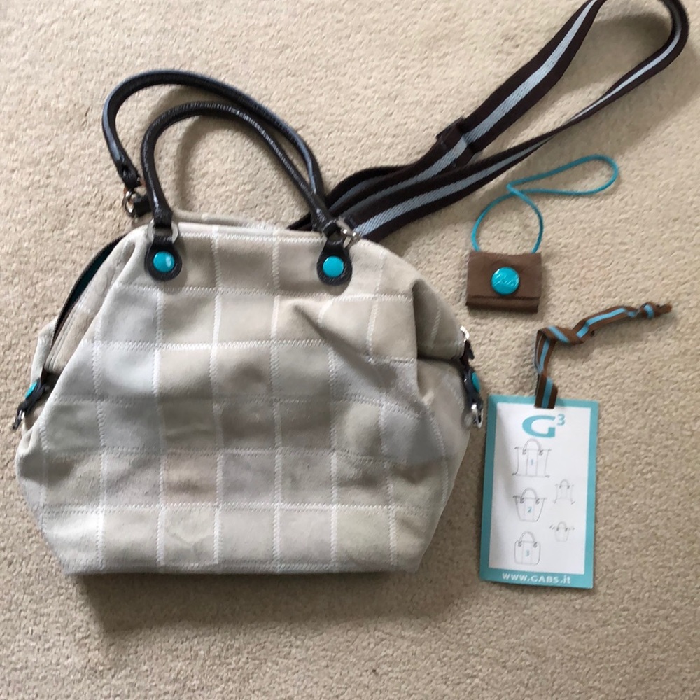Gabs convertible suede bag